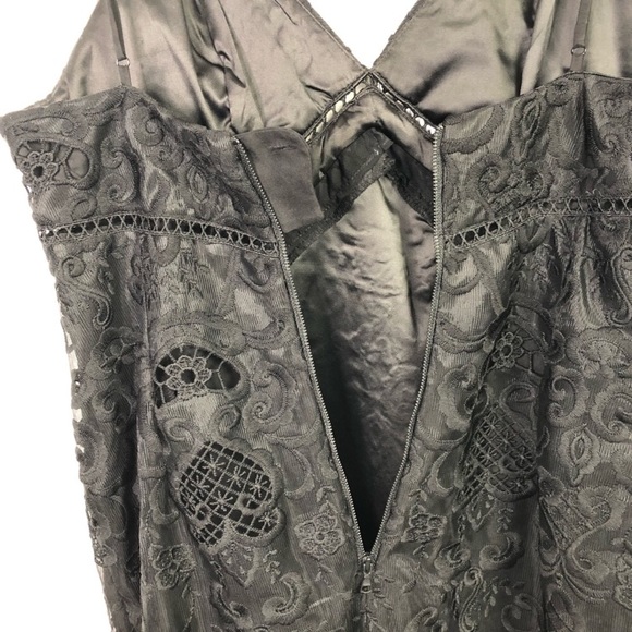 Bardot Lola Black Lace Sleeveless Midi Dress Large - Picture 7 of 8